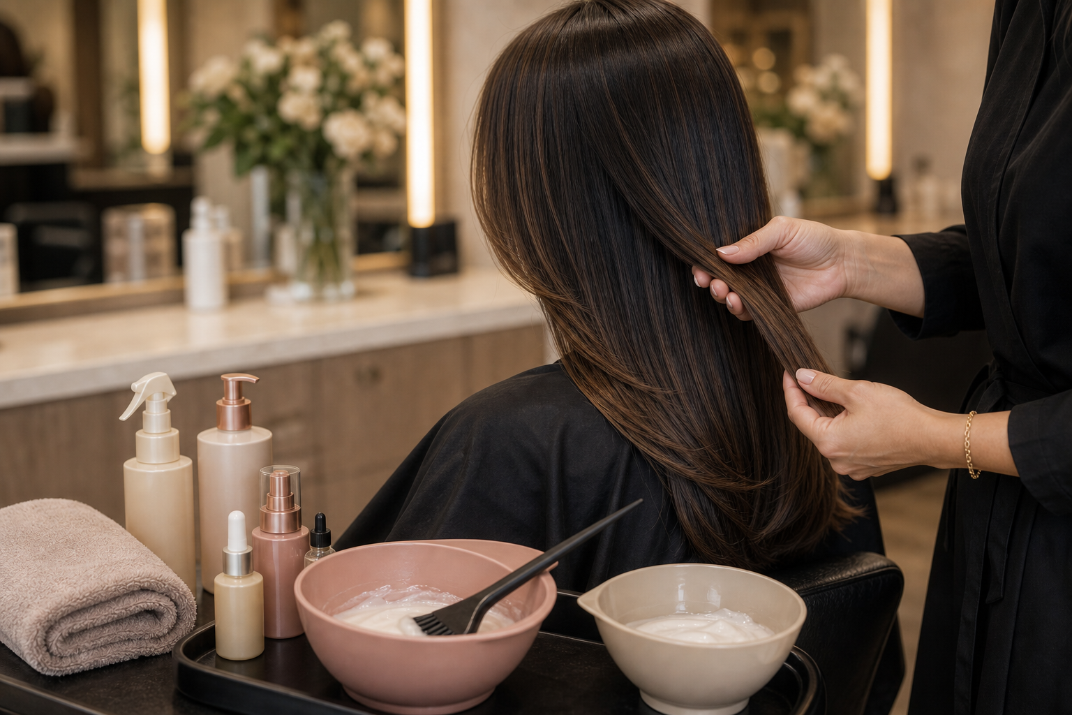Professional salon products for keratin aftercare